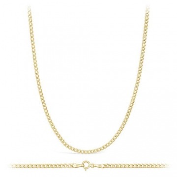 14 Karat / 585 Gold Panzerkette Gelbgold Unisex Kette - Breite 2.3 mm - Länge wählbar (70 cm) - 3
