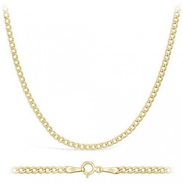 14 Karat / 585 Gold Panzerkette Gelbgold Unisex Kette - Breite 2.3 mm - Länge wählbar (70 cm) - 1