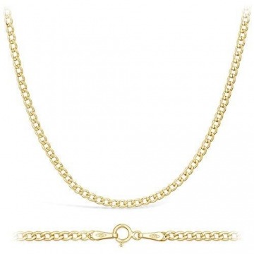 14 Karat / 585 Gold Panzerkette Gelbgold Unisex Kette - Breite 2.3 mm - Länge wählbar (60) - 1