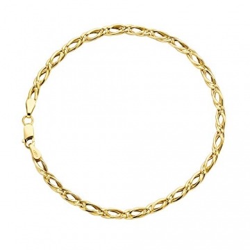 14 Karat 585 Gold Tigeraugen Pfauenauge Unisex Gelbgold Kette - Breite 3.50 mm (60) - 4
