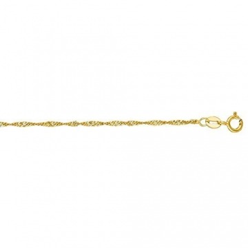 18 Karat 750 Gold Feine Singapur Kette Gelbgold Unisex Länge wählbar (40 CM) - 1