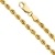 18 Karat / 750 Gold Kordelkette Gelbgold Breite 5.50 mm (Rope kette) Unisex Goldkette (50) - 1
