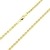 18 Karat / 750 Gold Kordelkette Gelbgold Unisex Kette - 3 mm. Breit - Länge wählbar (45) - 1