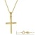 aion Collier Massiv Gold 585 Gold Kette mit Anhänger Kreuz Gelbgold 14K Halskette 45-50 cm - 2