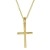 aion Collier Massiv Gold 585 Gold Kette mit Anhänger Kreuz Gelbgold 14K Halskette 45-50 cm - 1