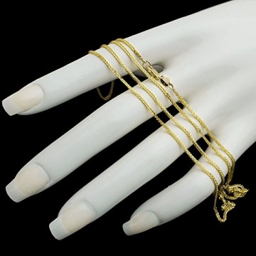 aion Goldkette Massiv Gold 585 Zopfkette Gelbgold 14 Karat Halskette Herren Damen 40-60cm 1 mm (45) - 3