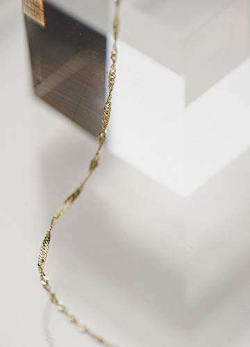 Damen Goldkette Singapurkette 585 14 Karat Gold Gelbgold Breite 1,00mm Länge 42cm 45cm 50cm (45 Zentimeter) - 4