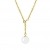 DX.GD@ 9-10MM Natürlich Nephrit Bead Anhänger Mit 18 Karat Goldkette Halskette Perfekt Jahrestag Hochzeit Engagement Geschenk Für Frau Mama Tochter,Weiß - 1
