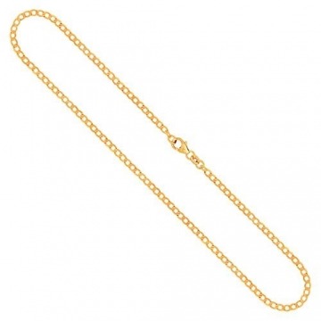 Goldkette, Panzerkette weit Gelbgold 750/18 K, Länge 45 cm, Breite 2.6 mm, Gewicht ca. 4.9 g, NEU - 1