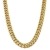 Halskette aus 14 Karat Gelbgold, 15 mm, halb massiv, kubanische Halskette, 61 cm für Damen und Herren - 1