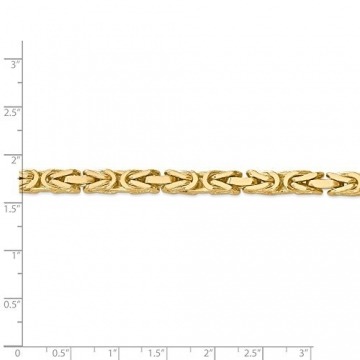 Königskette, 14 Karat Gelbgold, 5,25 mm, 61 cm für Damen und Herren - 3
