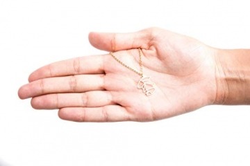 La Menagerie Kaninchen Gold, Origami-Schmuck & vergoldete geometrische Kette - 18-karätig Goldkette & Kaninchen-Halsketten - Kaninchen-Halskette für Frauen & Mädchen & Origami-Halskette - 8
