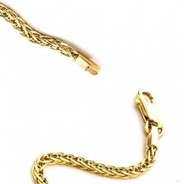 Orovi Armband - Armreif Damen Gelbgold 14 Karat / 585 Gold Kette 19.5 cm - 3