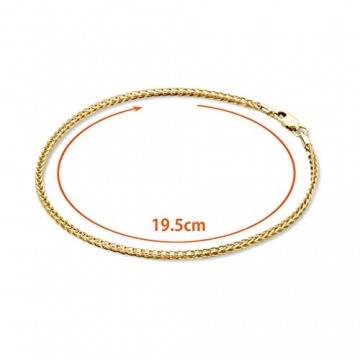 Orovi Armband - Armreif Damen Gelbgold 14 Karat / 585 Gold Kette 19.5 cm - 5