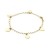 Orovi Armband - Armreif Damen Gelbgold 14 Karat / 585 Gold Kette mit Herz 19 cm - 1