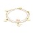 Orovi Armband - Armreif Damen Gelbgold 14 Karat / 585 Gold Kette mit Herz 19 cm - 3