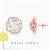 0,51 ct Pavé-IGI zertifizierter Diamant Halo Blume Ohrring, massiver 14 Karat zweifarbiger Gold-Wirbel-Blumen-Ohrstecker, gedrehter Alltag, Ohrringe, Geschenkidee 14K Roségold, Paar - 3