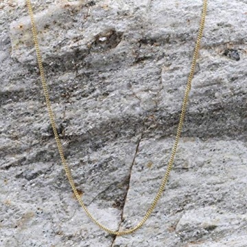 0,8 mm 45 cm 333-8 Karat Gelbgold Panzerkette massiv Gold hochwertige Halskette 1 g - 7