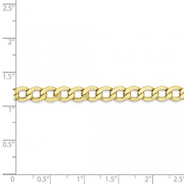 10 k, 5,25 mm, halbmassiv-Halskette Panzerkette 24 cm (höherer Feingehalt als Gold mit 9 Karat) - 8