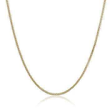 14 Karat 585 Gold Diamantschliff Spiga Weizen Gelbgold Kette - Breite 1.20 mm (45) - 4