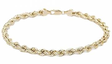 14 karat 585 Gold Kordel Armband Gelbgold 3.80 mm. Breit (19) - 1