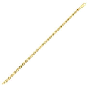 14 karat 585 Gold Kordel Armband Gelbgold 3.80 mm. Breit (19) - 2