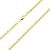 14 Karat / 585 Gold Kordelkette Gelbgold Unisex Kette - 3 mm. Breit - Länge wählbar (55) - 1