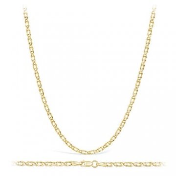 14 Karat / 585 Gold Tigeraugen Pfauenauge Gelbgold Kette - Breite 2.20 mm - Länge wählbar (70.00) - 1