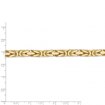 14 Karat massives Gelbgold, 6,50 mm, Königskette für Herren und Damen - 2