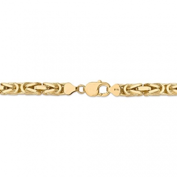 14 Karat massives Gelbgold, 6,50 mm, Königskette für Herren und Damen - 4