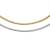 18 Karat / 750 Gold Beidseitig Zu Tragen Omega Halsreif Zweifarbig Weißgold Gelbgold 42 cm. Damen - 1