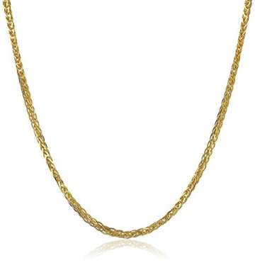 18 Karat 750 Gold Diamantschliff Spiga Weizen Gelbgold Kette - Breite 1.50 mm - Länge wählbar (45 CM) - 3