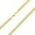 18 Karat / 750 Gold Italienisch Flach Mariner Gelbgold Kette Unisex - Breite 3 mm - Länge wählbar (45) - 1