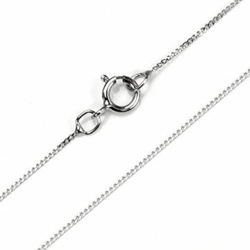 18 Karat 750 Gold Massive Panzerkette Weißgold Kette Breite 1.4 mm Unisex Länge wählbar (50 CM) - 1