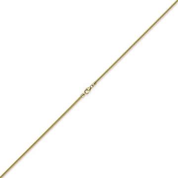 1,9mm Schlangenkette Kette Collier 750 Gold Gelbgold Goldkette 38cm Unisex - 4