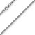 1,9mm Schlangenkette Kette Collier 750 Gold Weißgold Goldkette 60cm Unisex - 1