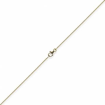 1mm Kette Goldkette Halskette Kugelkette aus 585 Gold Gelbgold 60cm Damen - 2