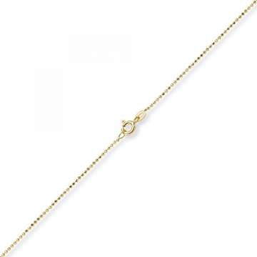 1mm Kugelkette diamantiert Kette Goldkette Halskette aus 585 Gold Gelbgold, 40cm - 2