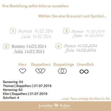 2 Trauringe 585/333 Echt Gold Trauringe Vollkranz Gelb-gold Ehe-ringe Massiv Gold mit Gravur LM.07 (8 Karat (333) Gelbgold) - 4