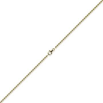 2,5mm Kette Goldkette Halskette Kugelkette aus 585 Gold Gelbgold 42cm Unisex - 5