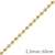 2,5mm Kette Goldkette Halskette Kugelkette aus 585 Gold Gelbgold 60cm Unisex - 2