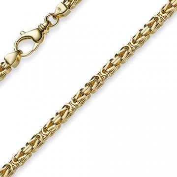 3,5mm Kette Halskette Königskette aus 585 Gold Gelbgold 45cm Herren Goldkette - 1