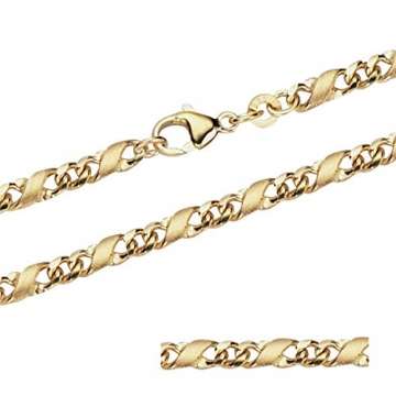 3,7 mm 45 cm 585-14 Karat Gelbgold Dollar Kette massiv Gold hochwertige Halskette 20,7 g - 3