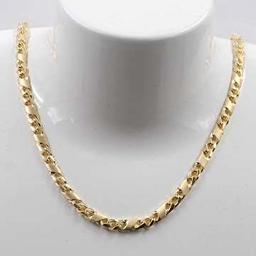 3,7 mm 45 cm 585-14 Karat Gelbgold Dollar Kette massiv Gold hochwertige Halskette 20,7 g - 4