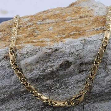 3,7 mm 45 cm 585-14 Karat Gelbgold Dollar Kette massiv Gold hochwertige Halskette 20,7 g - 7
