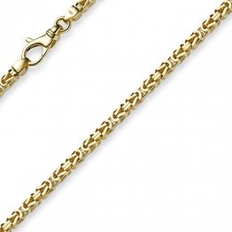 3mm Kette Halskette Königskette aus 585 Gold Gelbgold 55cm Herren Goldkette - 1