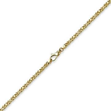 3mm Kette Halskette Königskette aus 585 Gold Gelbgold 55cm Herren Goldkette - 5