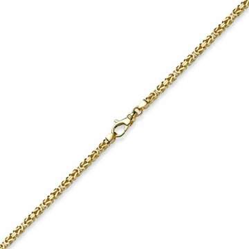 3mm Kette Halskette Königskette aus 750 Gold Gelbgold 45cm Herren Goldkette - 4