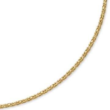 3mm Kette Halskette Königskette aus 750 Gold Gelbgold 45cm Herren Goldkette - 5