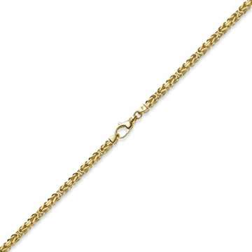 4mm Kette Halskette Königskette aus 585 Gold Gelbgold 50cm Herren Goldkette - 5